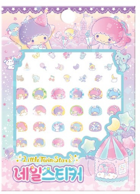 산리오캐릭터즈 리틀트윈스타 네일스티커, 없음
