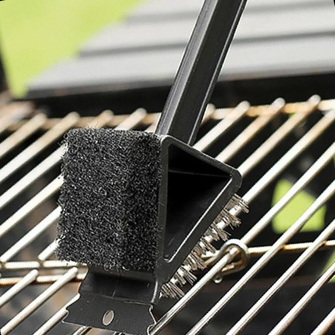 그릴청소솔 바베큐브러시 석쇠세척도구 야외요리 캠핑용품 철망세정, 1개