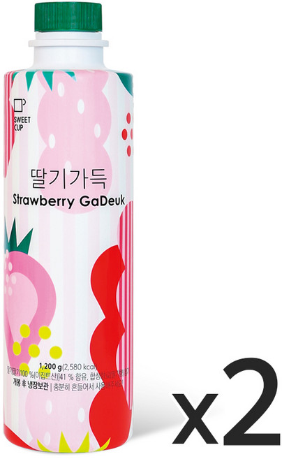 스위트컵 딸기가득 농축액, 1.2kg, 2개
