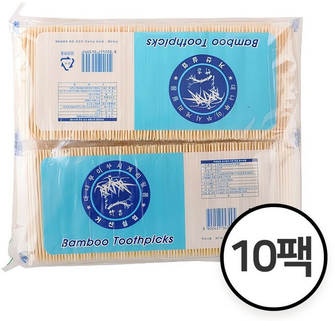 고급 대나무 이쑤시개 일회용 얇은 가는 이쑤시개, 3300개