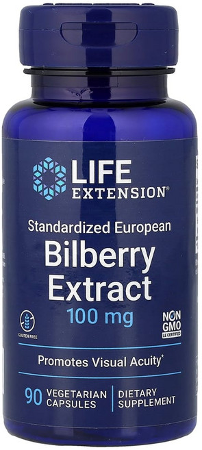 라이프익스텐션 빌베리 추출물 100mg 베지캡슐 90정, 1개