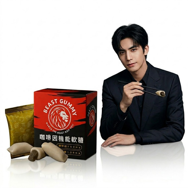 Beast Gummy 咖啡因機能軟糖, 1個, 10g