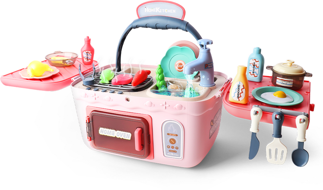 뮤고랑 꼬마쉐프 주방놀이 싱크대 장난감 세트 (생선이 구워져요), 1개