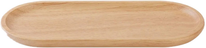 MUJI 고무나무 목제 액세서리 트레이 L, 2개, 라이트브라운