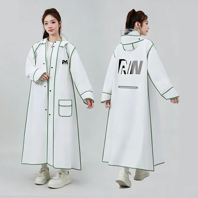 우비 캠핑 우비 라이딩 우비골프 투명챙 베이직한 오버핏 레인코트 다회용 EVA야외