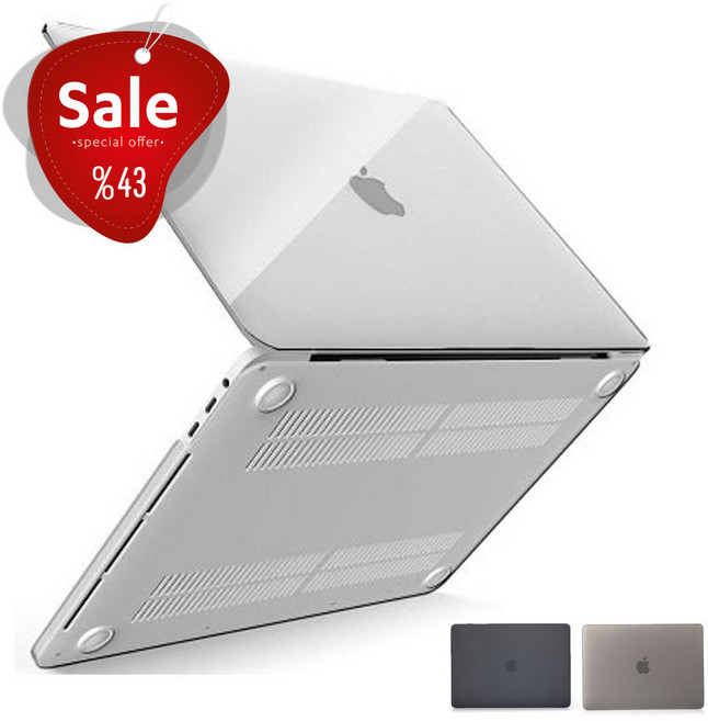 맥북 프로15인치 A1398 케이스, 맥북 프로 13인치, 반투명 그레이, A1706/A1708/A1989, 1개