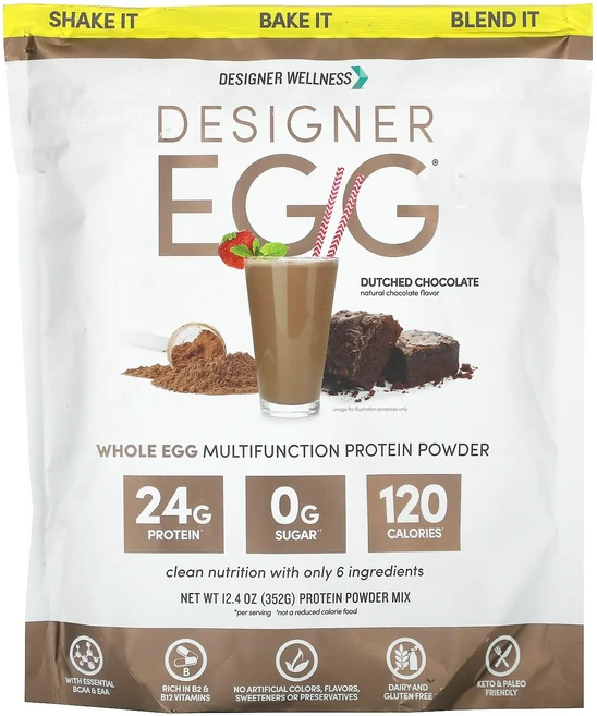 새해 건강을 선물하세요 Designer Wellness 디자이너에그® 통란 다기능 단백질 분말 더치 초콜릿 352g(12.4oz) 특별관리진행, DesignerWellness디자이너에그통란다기능단백질, 352g, 1개 - 쿠팡