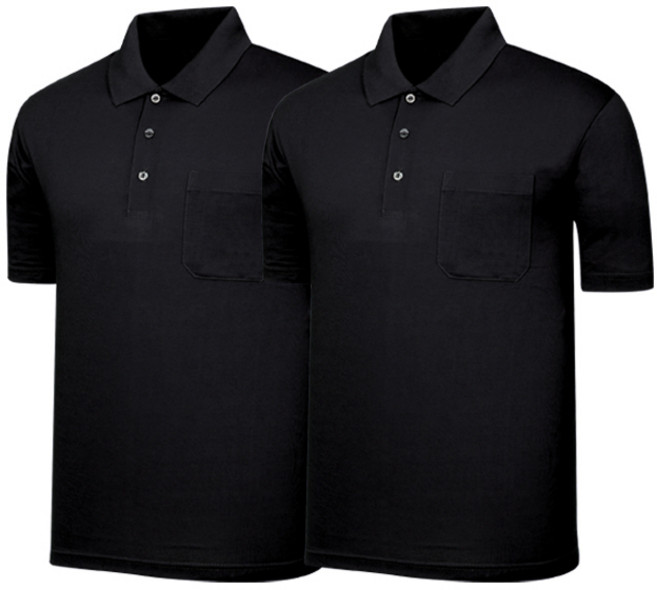 1+1 나인앤나인 무지 30수 면 카라 여름 반팔 티셔츠(2장)