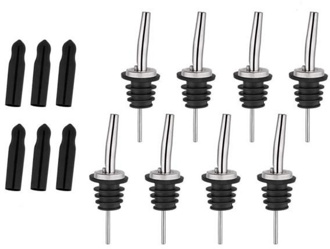 사슴양주 남은와인보관 위스키푸어러 304 스테인레스 스틸 스토퍼 병 와인 부어 바 칵테일 셰이커 멋진 입 마개 드레인 액세서리, [03] 1pcs  Long cap, 1개