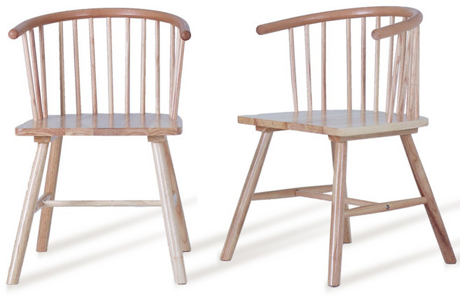 비올라 체어 식탁 카페 고무나무 원목 인테리어의자, 2개, 내추럴