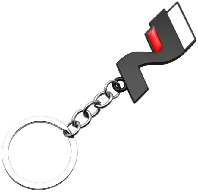 지고틱 N라인 현대 아반떼 AVANTE호환 시그니처 키링, 블랙, 1개