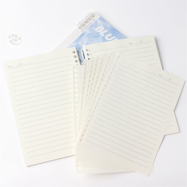 A5 유선 노트 2P 블루 루즈리프노트