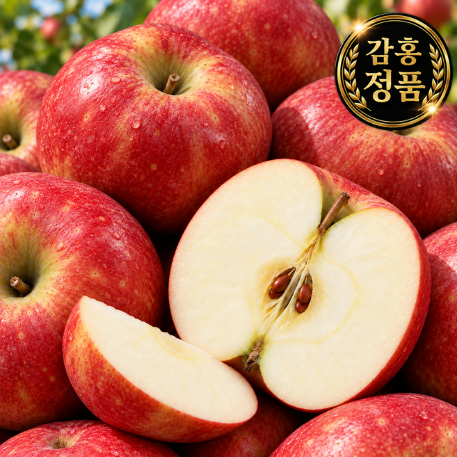 [10월한정특가] 재구매1위 고당도 꿀사과 감홍사과 산지직송 특품, 1박스, 중대과 5kg