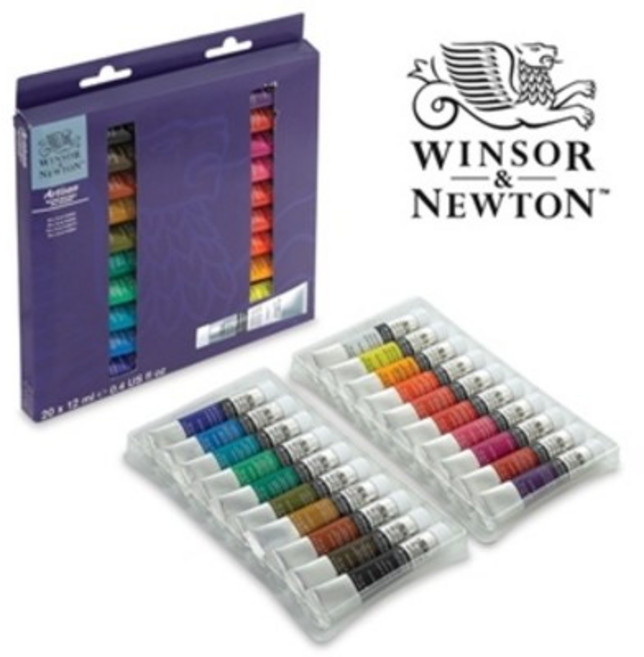 윈저앤뉴튼 아티잔 수성 유화물감 12ml 20색 세트