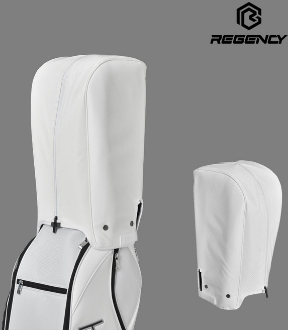 리젠시 골프백 후드커버 화이트에디션 똑딱이 버튼형 캐디백 방수 헤드커버 나일론 TPU, 카본화이트 버튼형