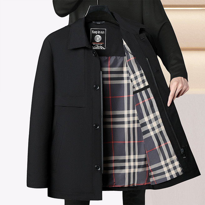 봄가을 카라트렌치코트 남중기장 비즈니스코트자켓 남성점퍼/2256P95