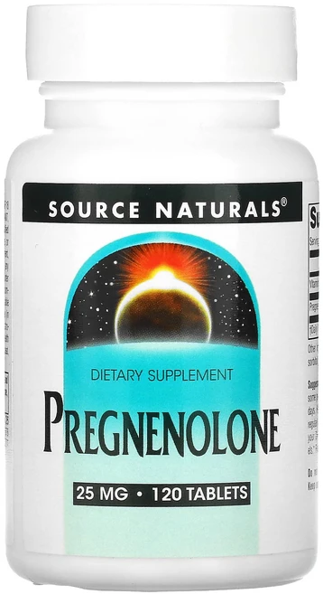 Source Naturals 프레그네놀론 25mg 120정, SourceNaturals프레그네놀론25mg120정, 1개 - 쿠팡