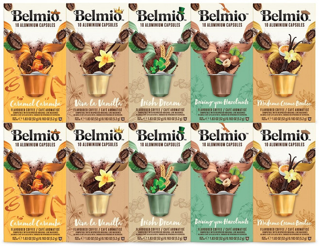 벨미오 캡슐커피 플레이버 100개입 아라비카 아메리카노 에스프레소 라떼 커피 원두, 단품, 10개, 10개입