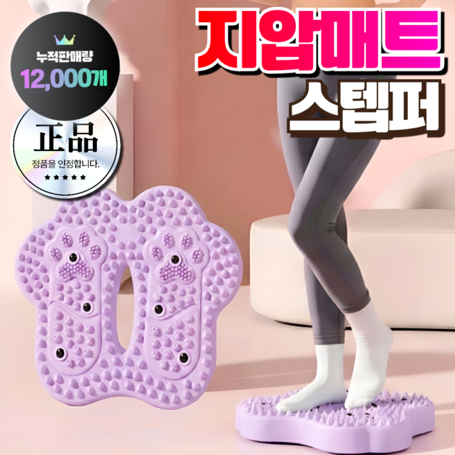 바디온케어 건강한 발지압 스텝퍼 가정용 무소음 다이어트 뱃살삭제 에어 유산소 운동 홈트, 퍼플