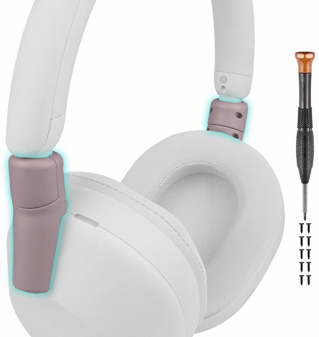 SOULWIT 헤드밴드 측면 커버 슬라이더 수리 키트-호환 Sony 소니 WH-1000XM5 (WH1000XM5) 용 헤드폰 고장난 힌지 고정 연결 커넥터 액세서리 접이식 조인트, 1쌍, Smoky Pink