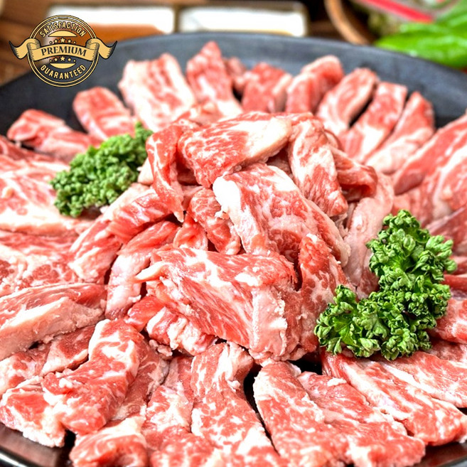 [프리미엄 미국산 초이스 소갈비살] 미국산 초이스 등급 소갈비살 구이용 캠핑용 고기 추천, 1개, 600g