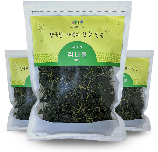 사계절나물 국내산 고흥 건취나물 국산 취나물, 2개, 100g