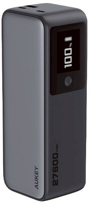 AUKEY PB-Y63 27600mAh 140W 行動電源 雙Type-C USB-A 三輸出 數顯, 灰黑