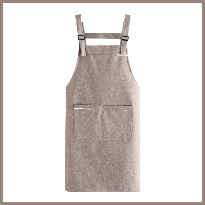 아라리오 모던 방수 H형 길이 조절 앞치마, 1개, 소프트 브라운