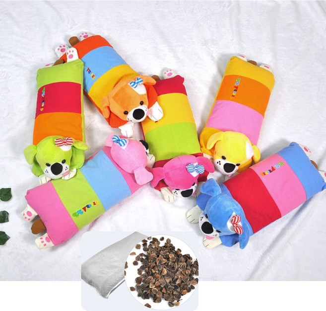 강아지모양 유아 낮잠 100% 순면 메밀껍질 베개 세트 국내산 모던한 주니어, 블루