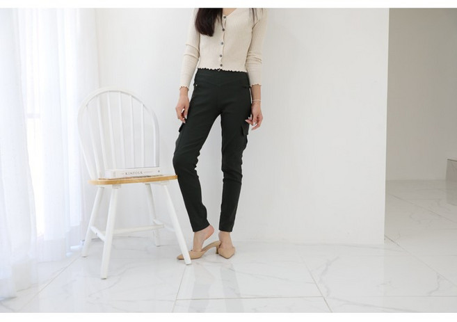 [심냥이] *당일출고* 봄 가을 사방 스판 카고스타일 스키니바지