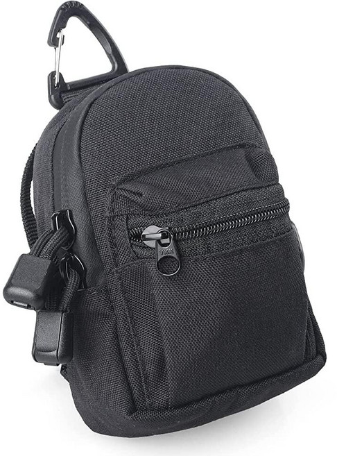 WYNEX Tactical 컴팩트 EDC 파우치 유틸리티 지퍼 포켓 오거나이저 파우치 소형 액세서리 미니 동전 지갑 키체인 남성용