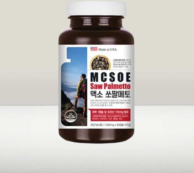 미국 고함량 쏘팔메토 야뇨 야간뇨 배뇨 잔뇨 전립선 약3달분 영양제, 1개, 180정
