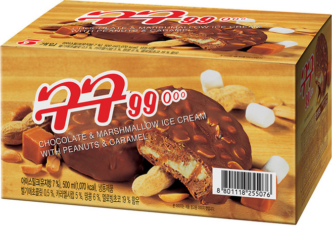 롯데푸드 구구 벨기에 초코 아이스크림, 3개, 500ml