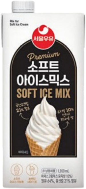 서울우유 소프트 아이스 믹스 아이스크림, 1개, 1L