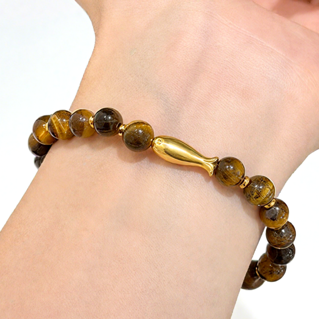 SpeedMong 여성 행운 물고기 호안석 소원 팔찌 재물운 자식운 부적 데일리 포인트 패션 아이템 +사은품