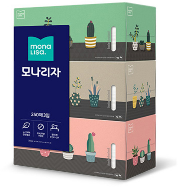 모나리자 각티슈 250매 x 9개 미용티슈