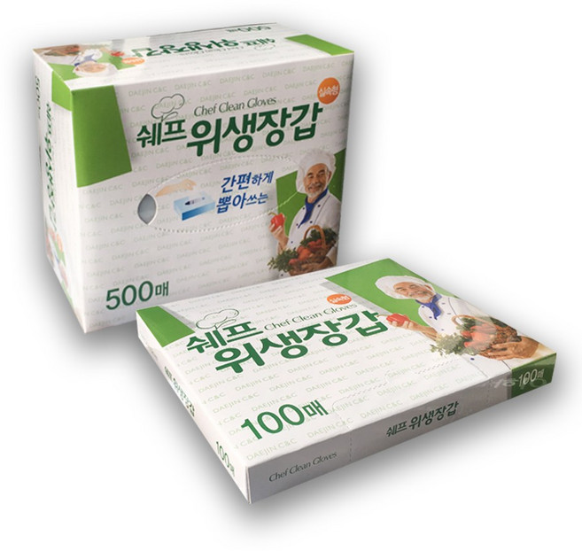 쉐프 실속형 위생장갑 500매, 500개입, 1개