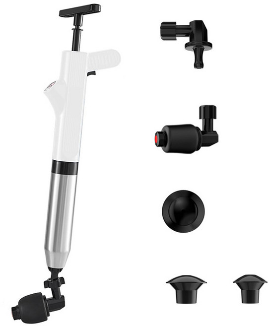 미니플 스나이퍼 일체형 스틸 초강력 에어 뚫어뻥, 화이트