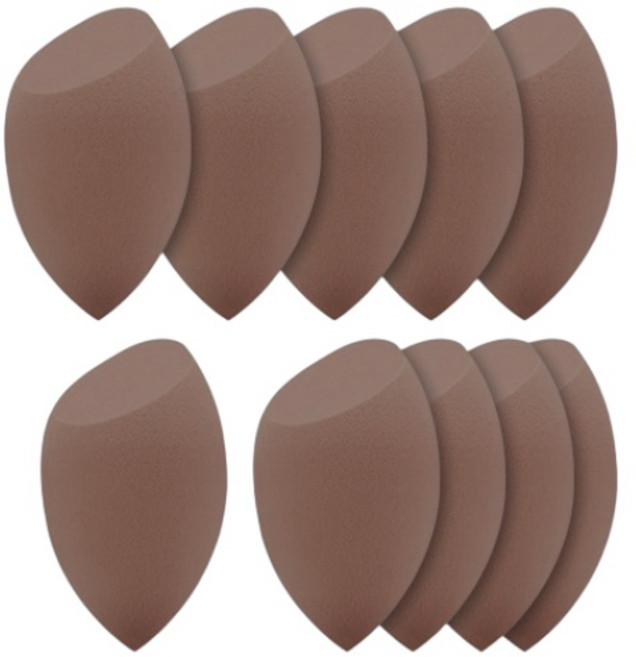 OON 산뜻 메이크업 마스터 퍼프 사선타입, 10개