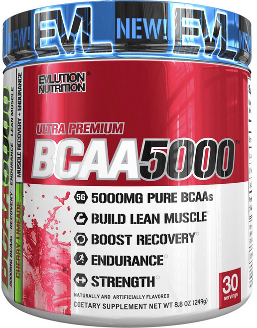 Evlutionnutrition BCAA補充粉 5000mg, 櫻桃酸酐汁, 1個, 249克