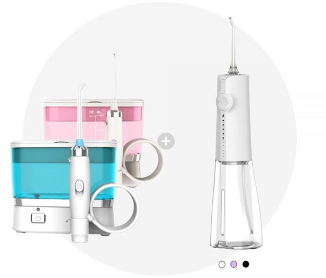 [구강관리 세트] 단미 구강세정기 치아세정기 물치실 500ml 클린픽 CLS01T + CLS07Y 300ml, CLS01T 핑크, CLS07Y 퍼플