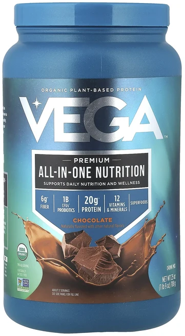 새해 건강을 선물하세요 Vega 유기농 식물 성분 단백질 프리미엄 올인원 영양제 초콜릿 맛 708g(1lb 9oz) 특별관리진행, Vega유기농식물성분단백질프리미엄올인원영양제초콜릿맛70, 708g, 1개 - 쿠팡