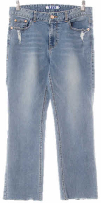 1595 sjyp 연청 데님 컷팅데미지일자워싱진 [M]