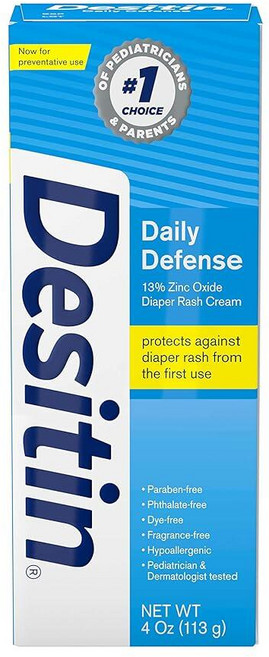 Desitin DAILY 데일리 Defense 아기 크림 산화아연 함유 저자극성 염료 프탈레이트 및 파라벤 프리 118.3ml(4온스), Desitin DAILY 데일리 Defense 아기 크