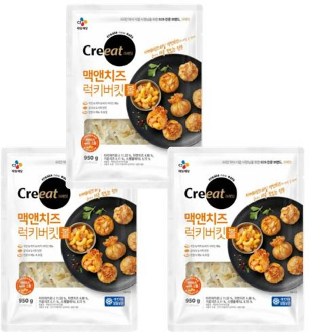 크레잇 맥앤치즈 럭키버킷볼, 3개, 950g