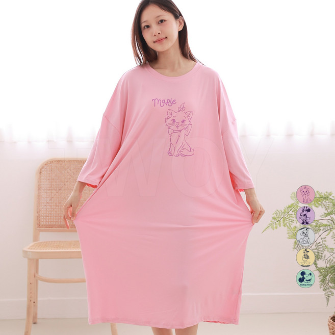 투와이 디즈니 여성 오버핏 원피스 홈웨어 DC282