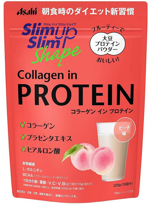 Slim up slim 일본직구 단백질 225g 콜라겐, 사이즈, 1개