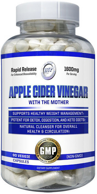 하이테크파마서티컬스 애플 사이다 식초 1600mg 래피드 릴리즈 베지 캡슐, 1개, 90정