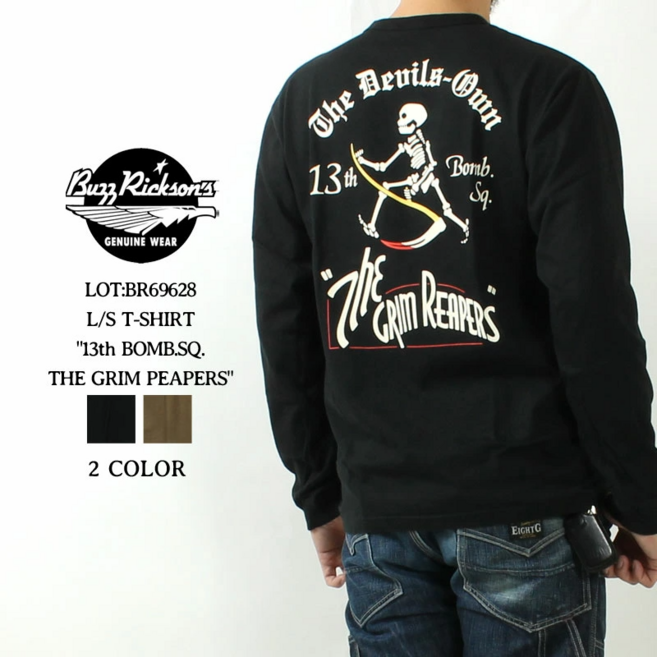 버즈릭슨 긴팔티 13th BOMB.SQ. THE GRIM PEAPERS BR69628 일본
