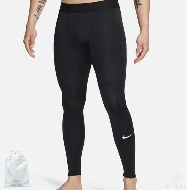 나이키 남성 프로 레깅스 포켓 타이즈 드라이핏 신축성 헬스+WB짐색가방